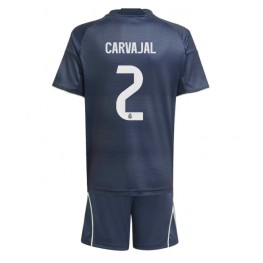 Real Madrid Daniel Carvajal #2 Uit tenue Kids 2025-26 Korte Mouw (+ Korte broeken)